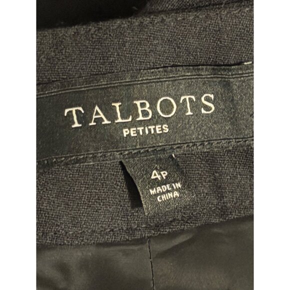 Talbots Petites Black Wool Embellished Hem Lines Women Size 4P Pants. - Picture 3 of 12